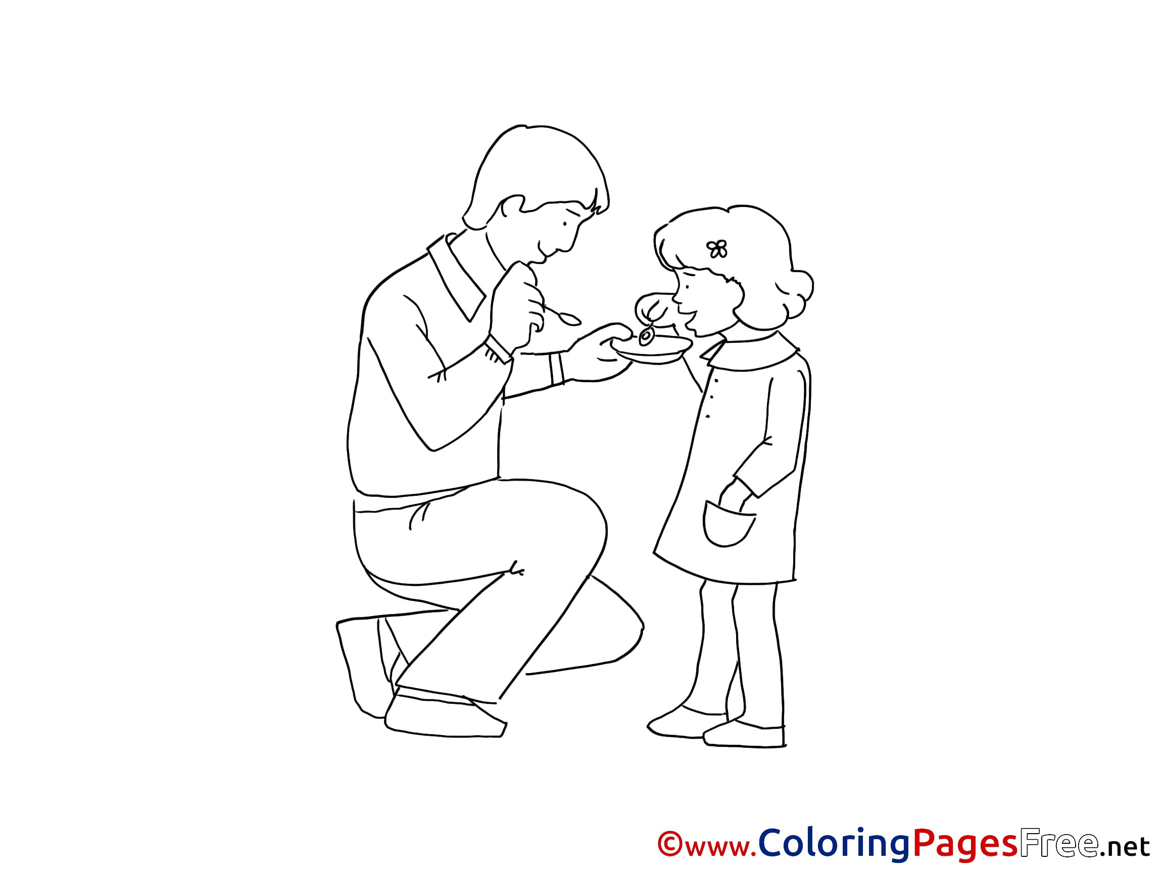 father daughter coloring pages