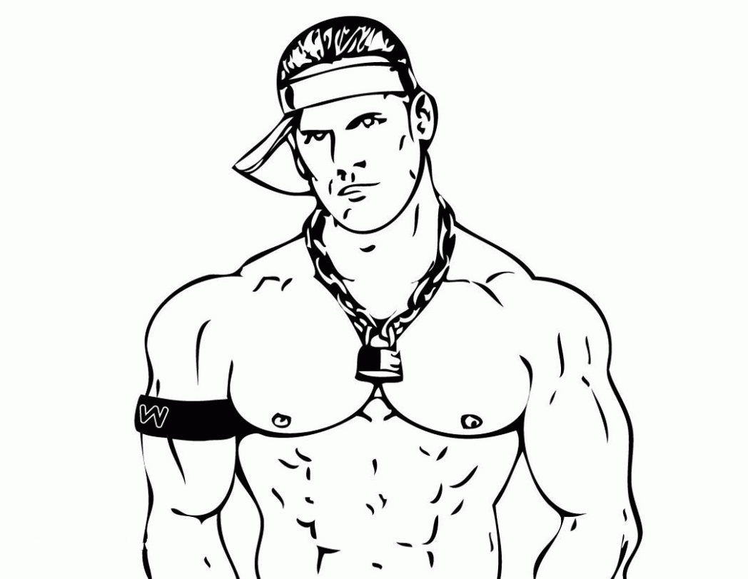 john cena coloring page