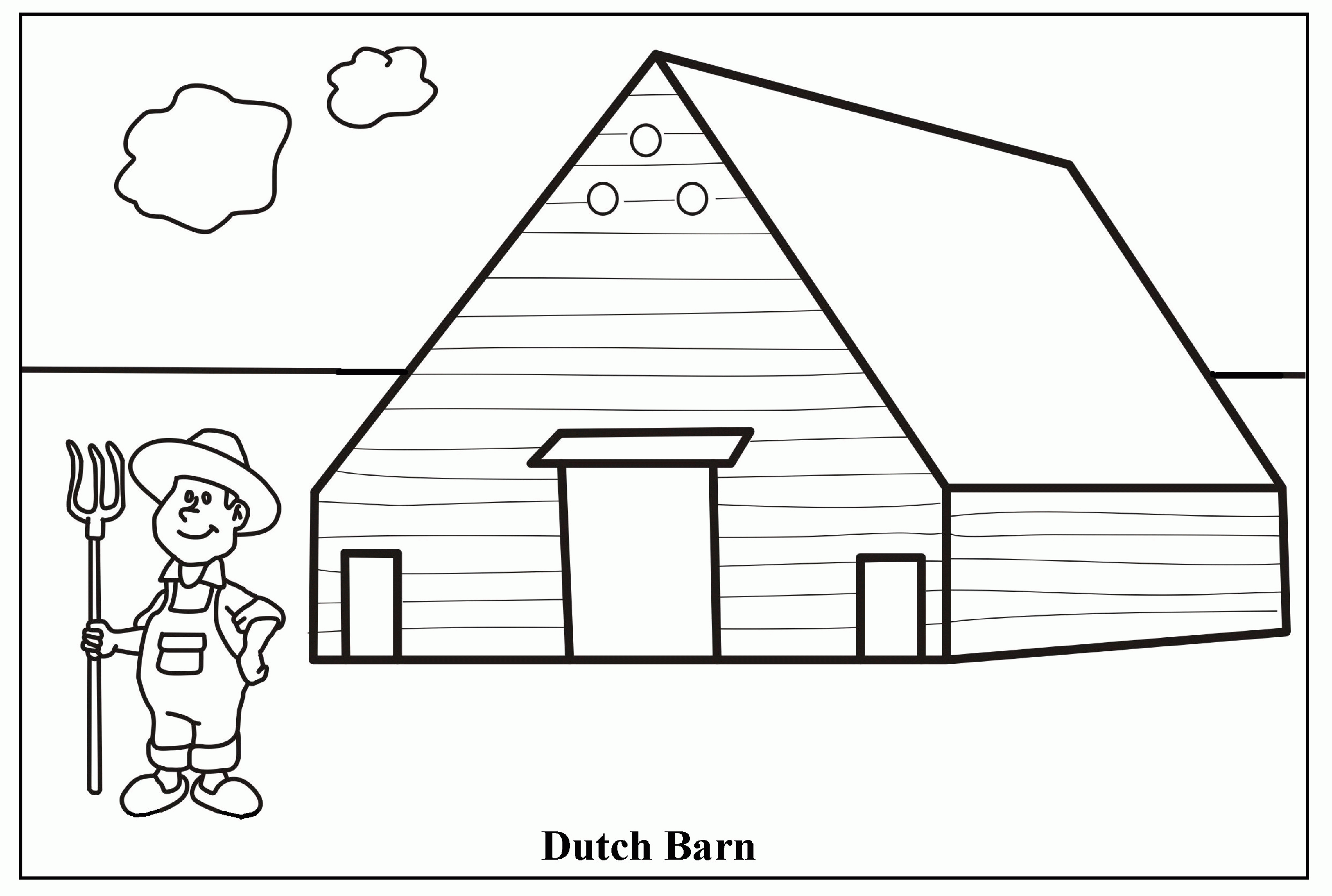 Barn Printable Coloring Pages - Coloring Home