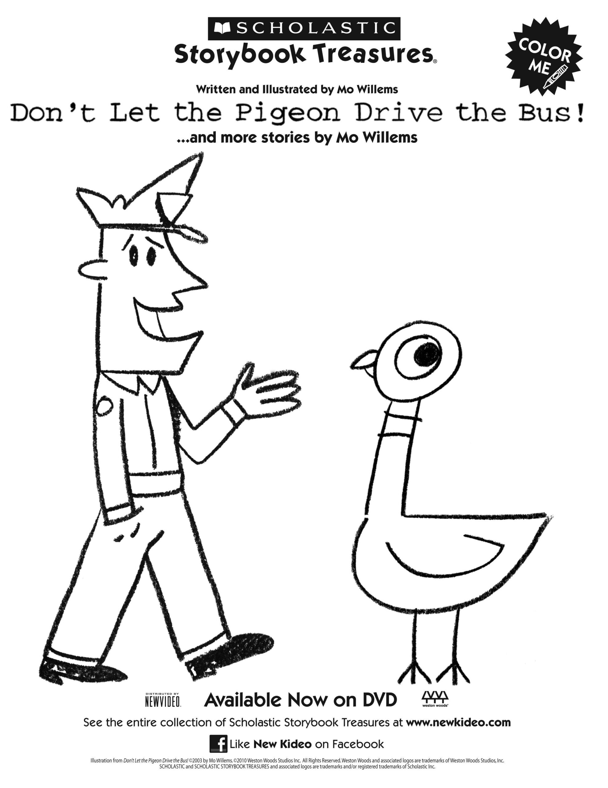 don t let the pigeon drive the bus coloring page