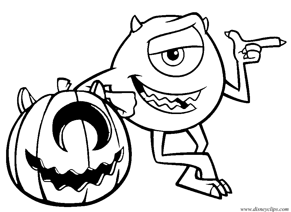 mike wazowski coloring pages