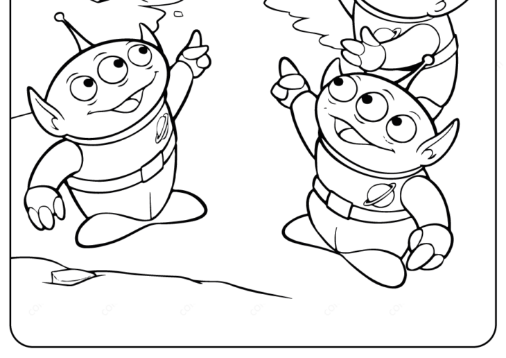 Toy Story Alien Coloring Pages Toy Story 4 Archives