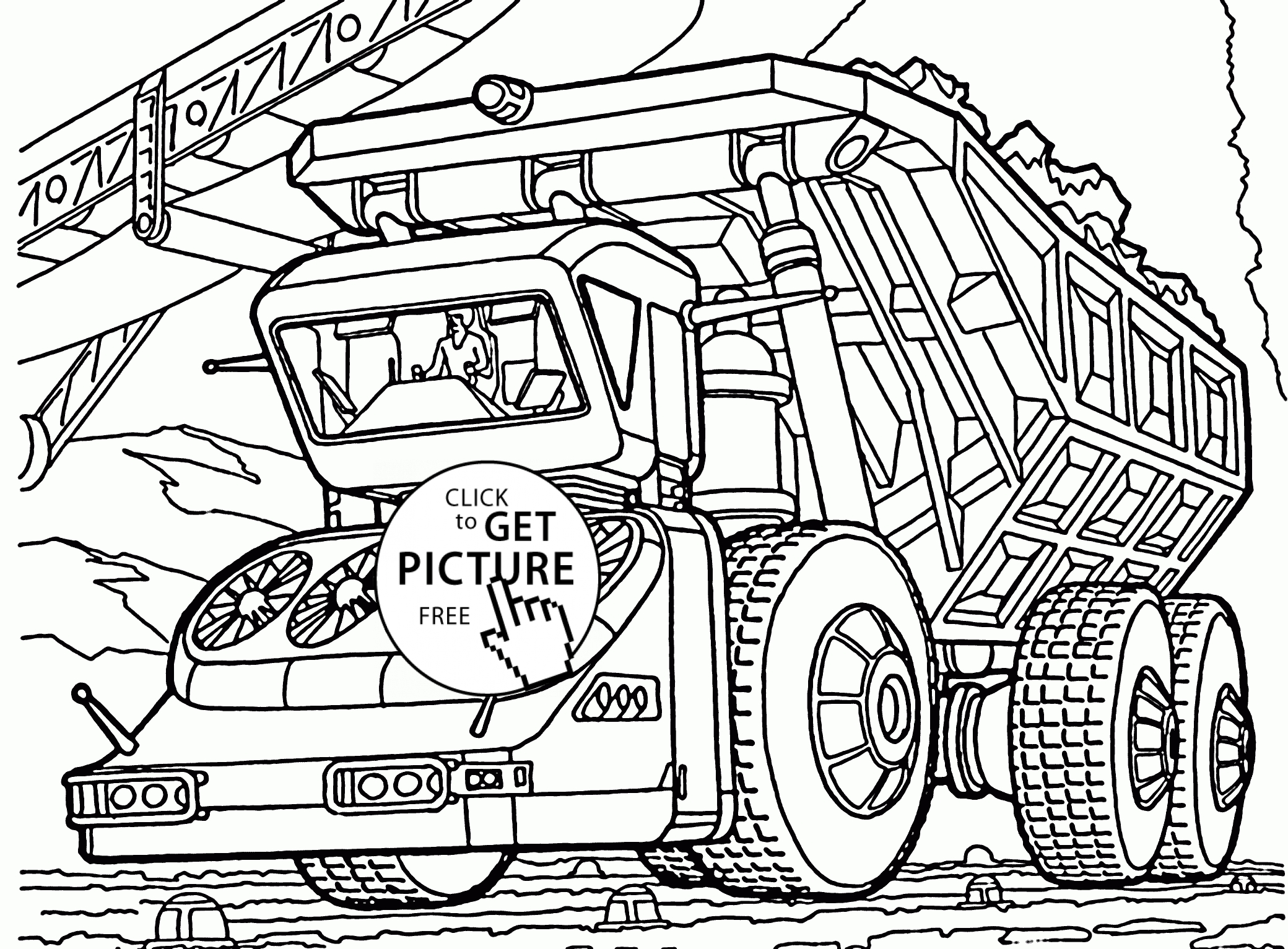 coloring pages dump truck