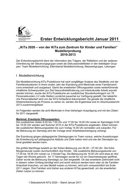 entwicklungsbericht kita muster