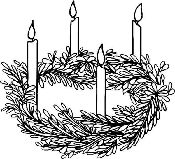 printable advent wreath coloring pages