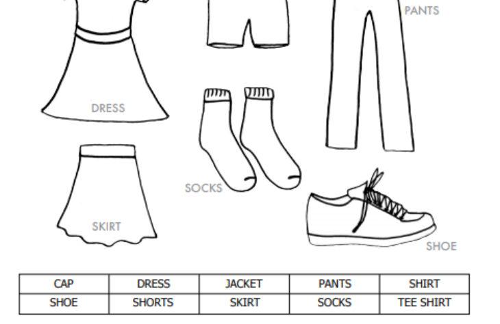 Preschool Clothes Coloring Pages Clothes Coloring Pages