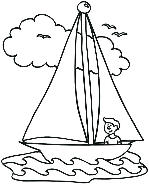 fishing boat coloring page