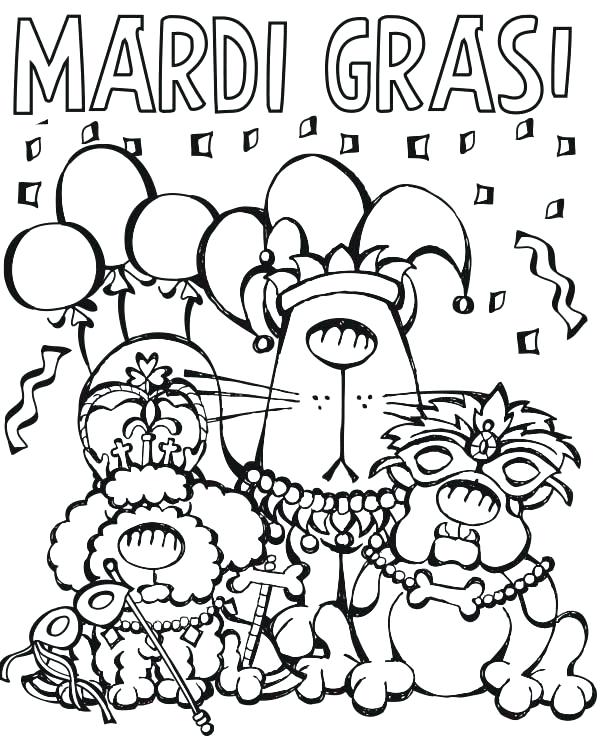 mardi gras float coloring page