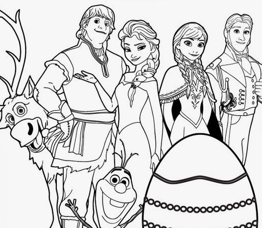 frozen easter coloring pages