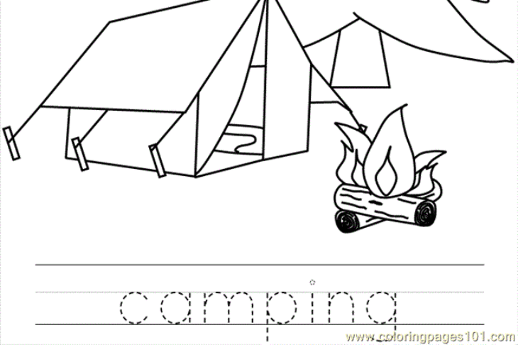 Preschool Camping Coloring Pages Camping Coloring Pages Camp Summer Tent Drawing Color Family Drawings Colouring Kids Sheets Printable Putting Theme Getcolorings Activities Book Print