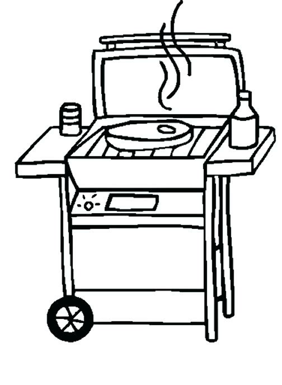 grill coloring page