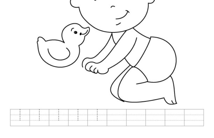 Infant Coloring Pages I For Infant Coloring Page With Handwriting Practice