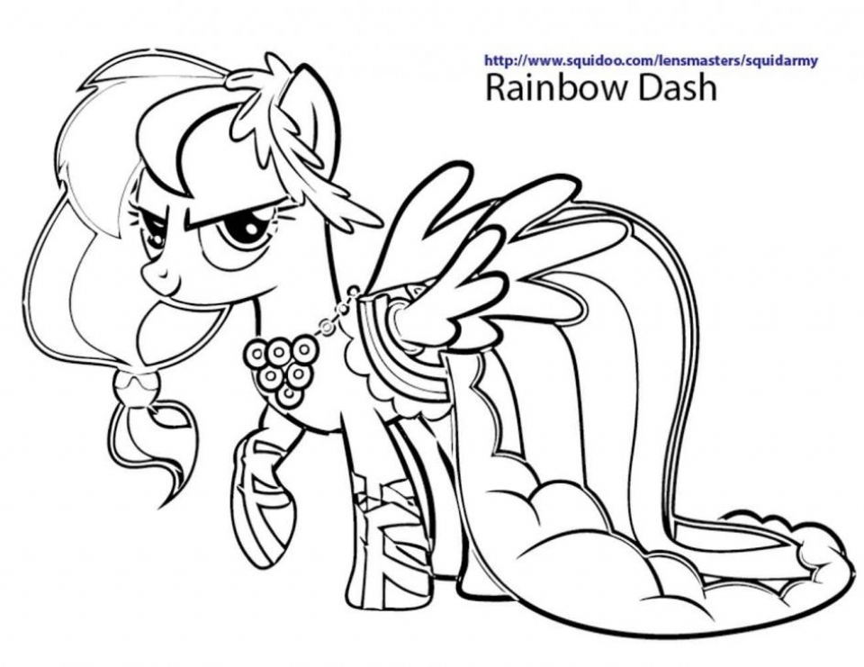 rainbow dash coloring page