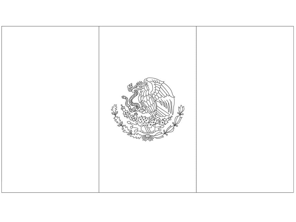 mexican flag printable coloring page