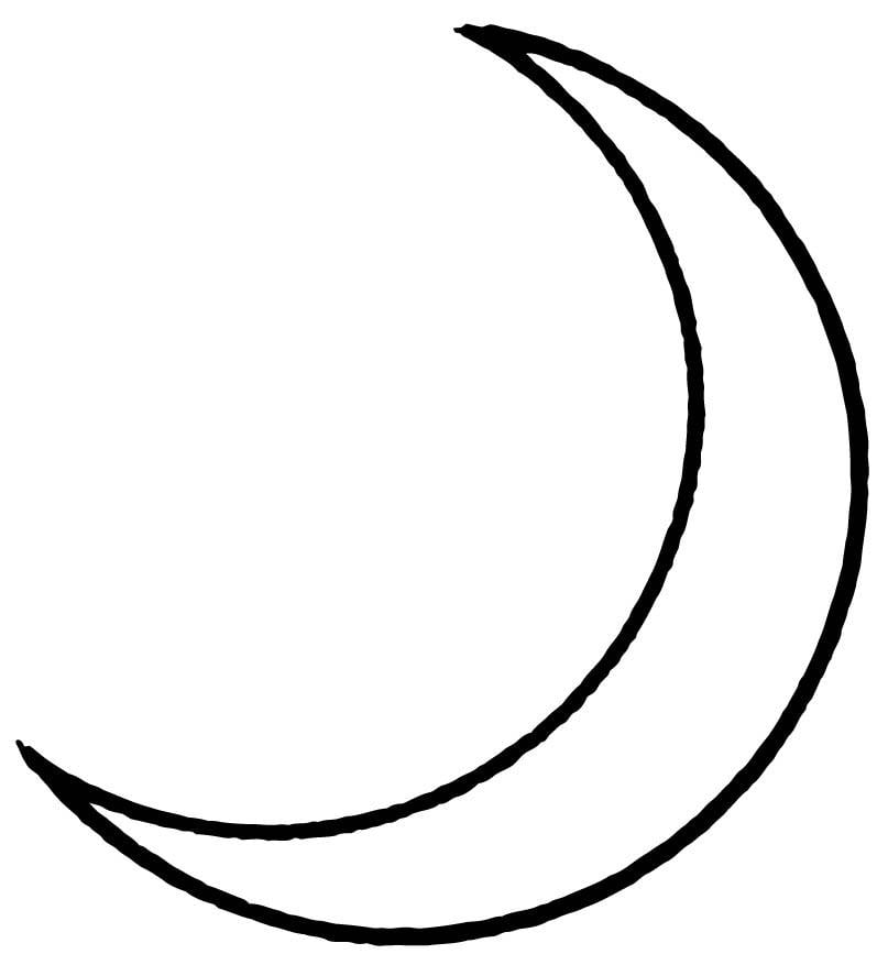 coloring page of moon