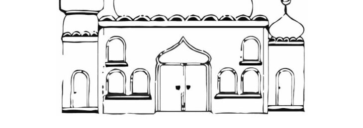 Masjid Coloring Page Mosque Coloring Page. Coloring Page To Download And Print