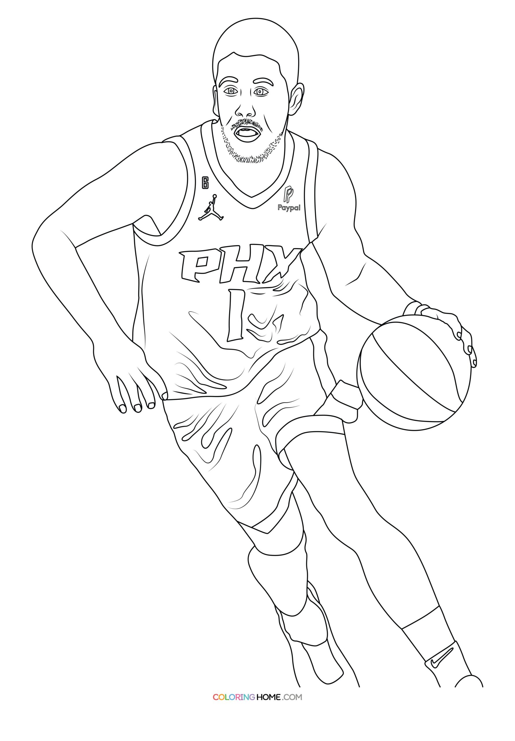 devin booker coloring pages