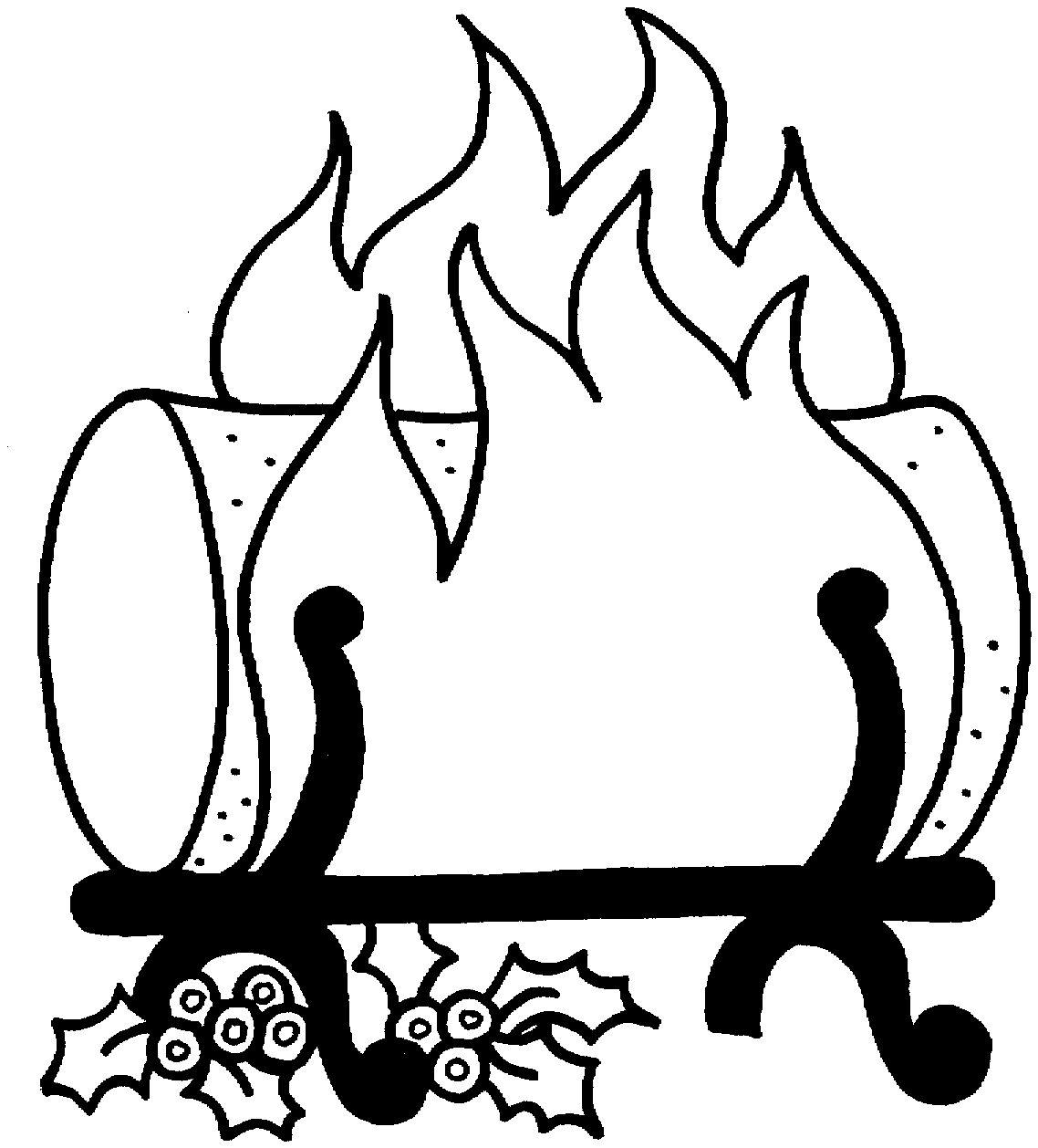 yule log coloring page