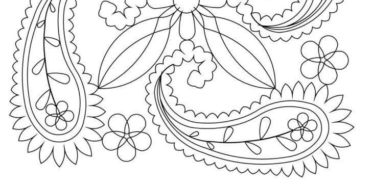 Paisley Coloring Pages Printable Paisley Print Coloring Pages At Getcolorings.com