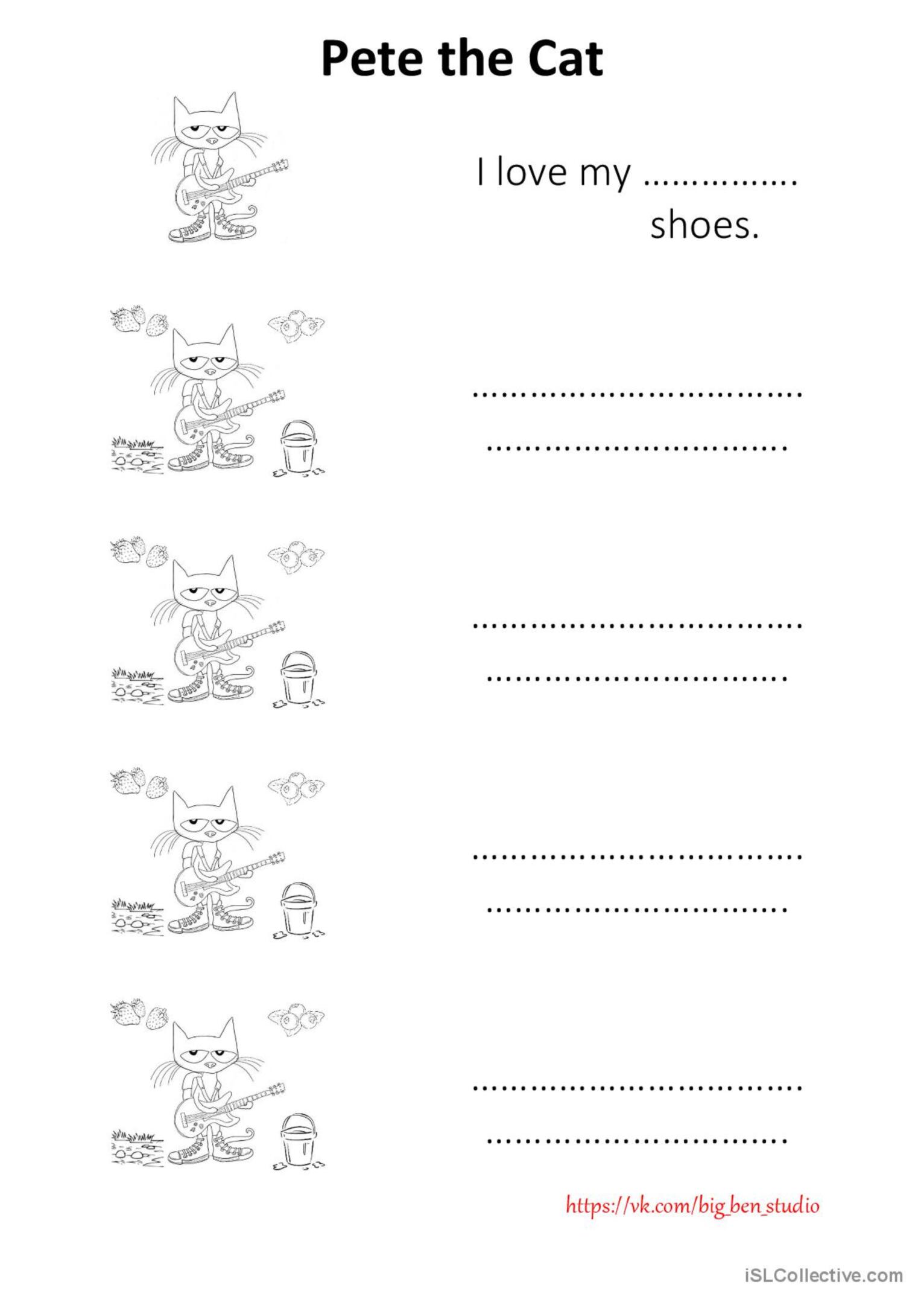 pete the cat i love my white shoes coloring page