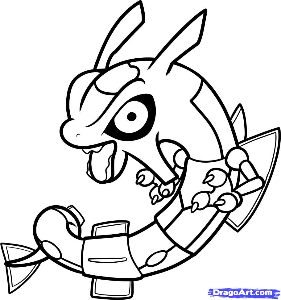 mega rayquaza coloring pages