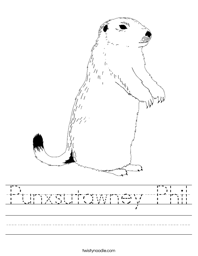 punxsutawney phil coloring pages