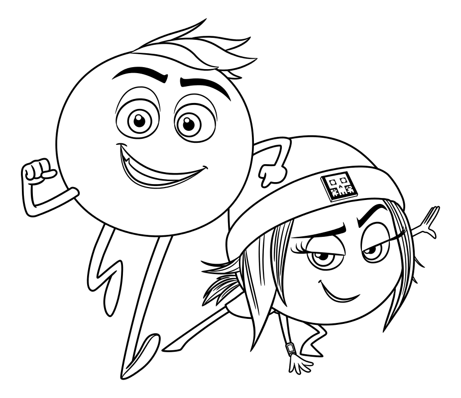 emoji movie coloring pages