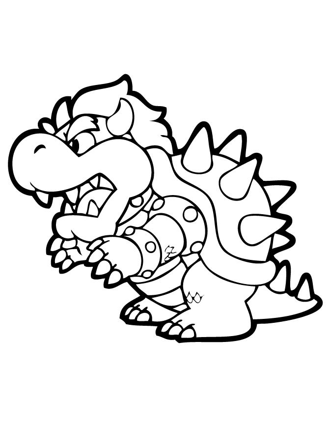 coloring pages bowser