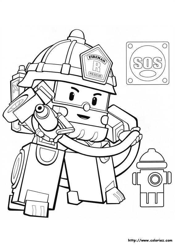 coloriage en ligne robocar poli