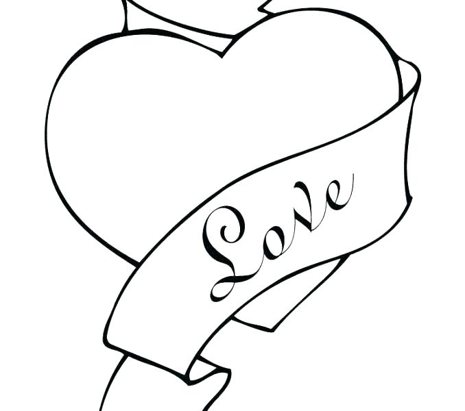 roses and hearts coloring pages