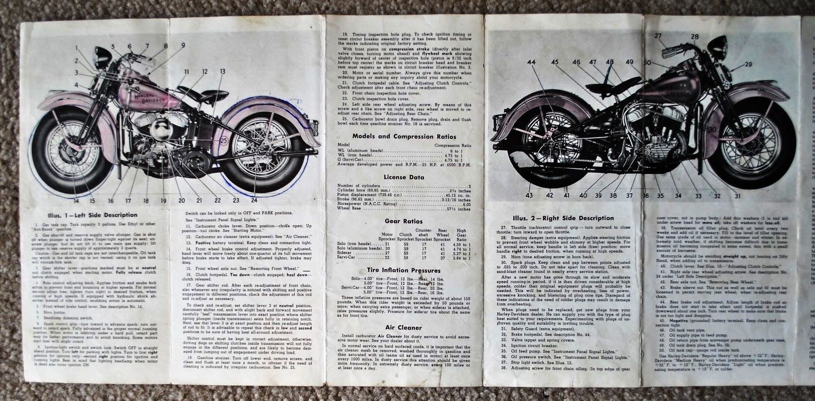 1941 Harley Davidson WL Restoration : Original Harley-Davidson 45 User