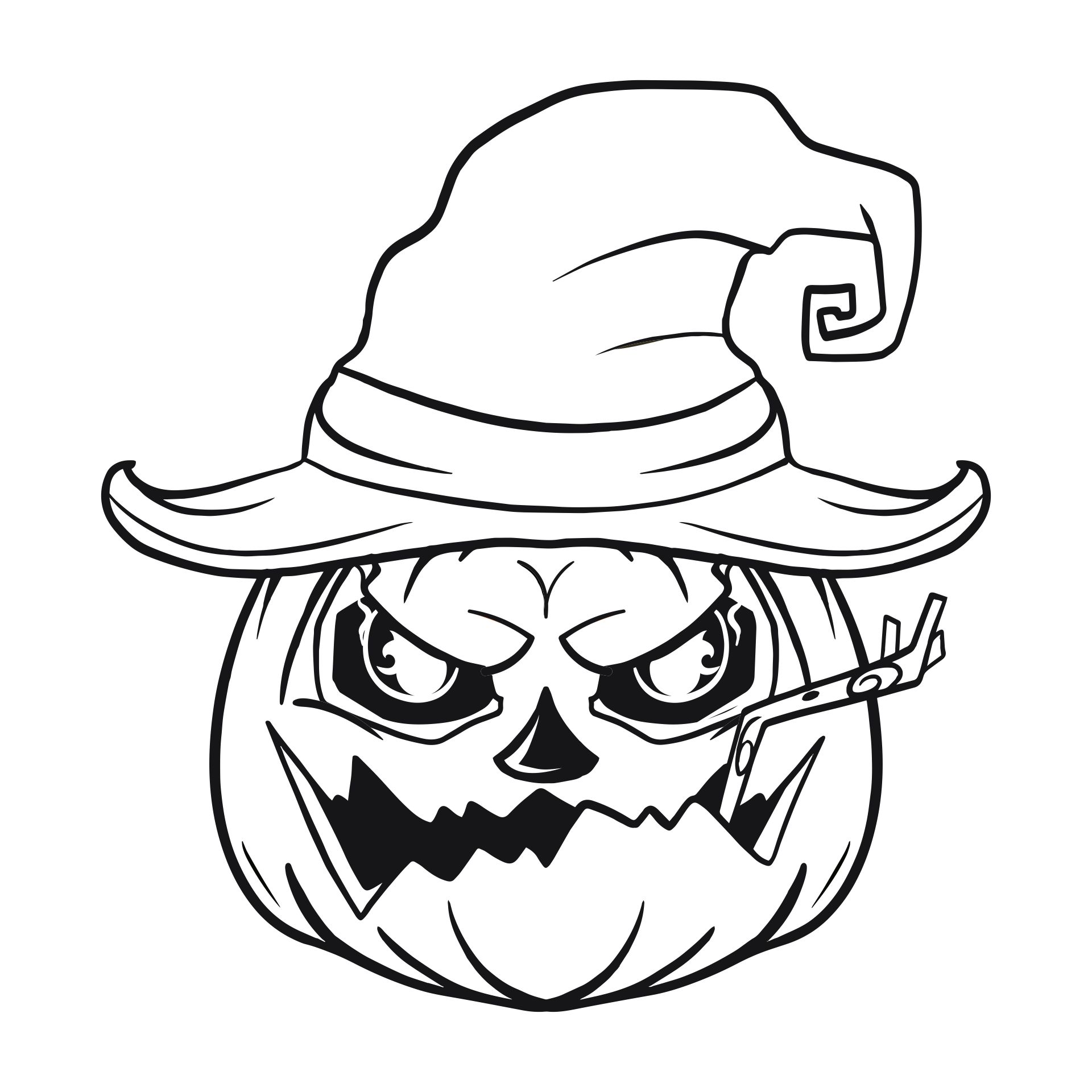 the good the bad and the spooky coloring page