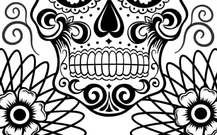 Day Of Dead Coloring Pages Free Printable Day Of The Dead Coloring Pages