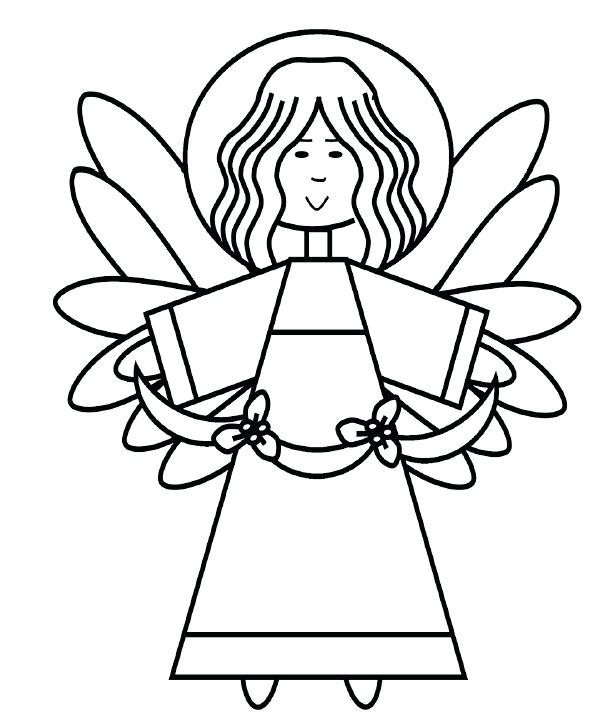 snow angel coloring page