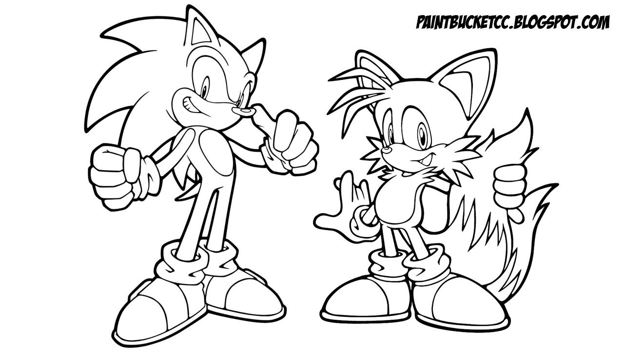 tails the hedgehog coloring pages