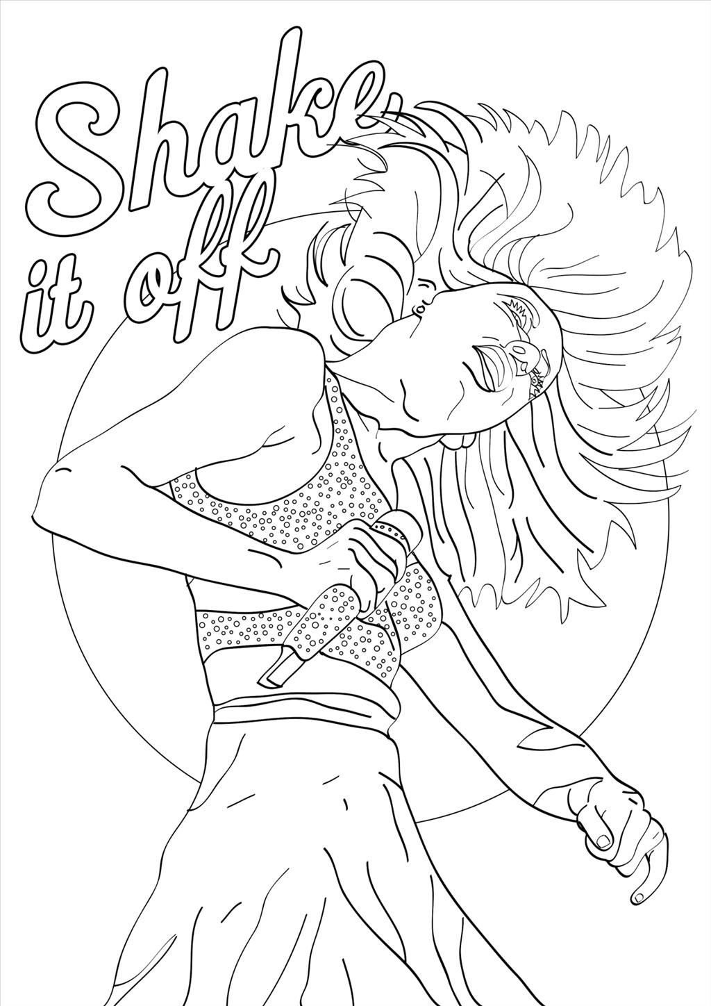 taylor swift coloring pages