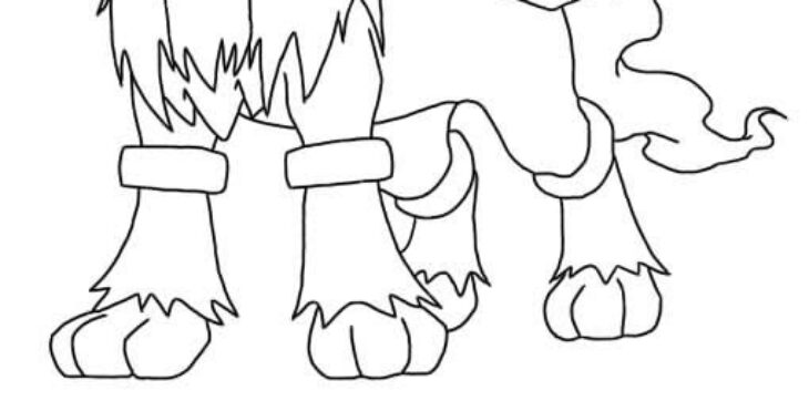 Entei Coloring Page Entei Coloring Page At Getcolorings.com