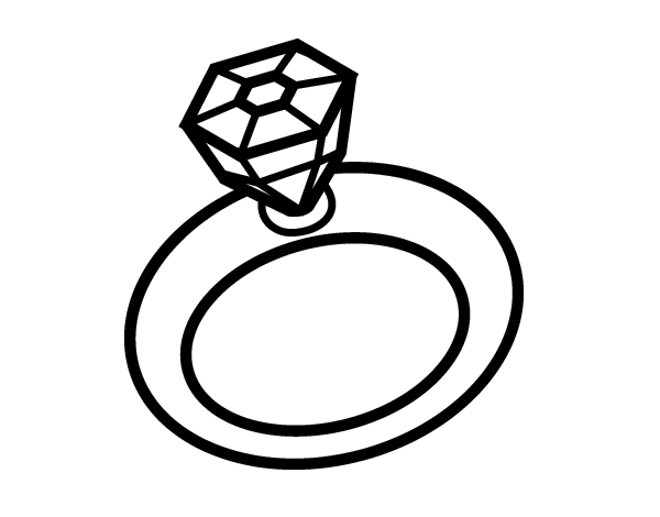 wedding ring coloring pages