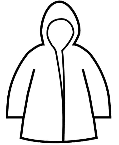 winter coat coloring page