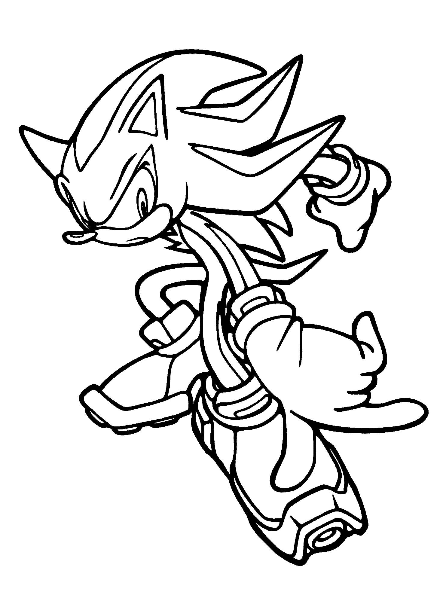 shadow the hedgehog coloring pages