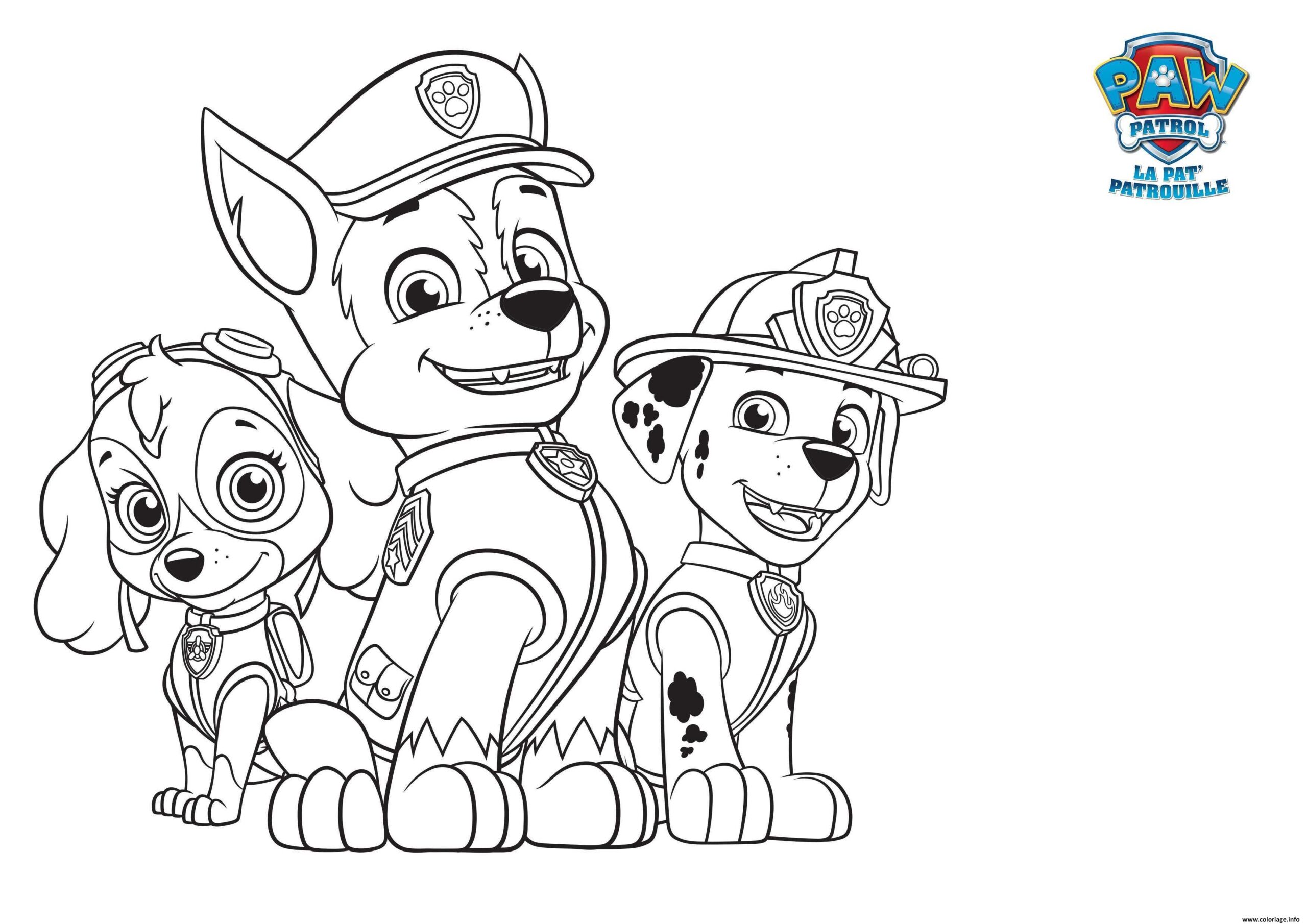 paw patrol dessin a imprimer