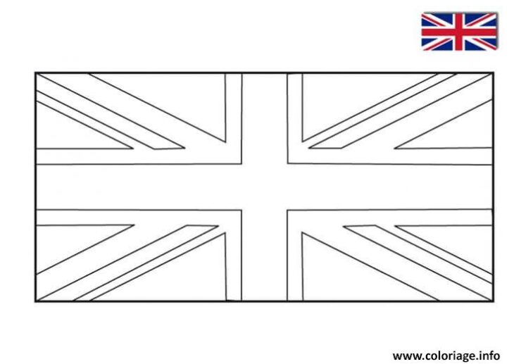 Drapeau Anglais A Colorier Imprimer Drapeau Anglais Angleterre Beau Greatestcoloringbook