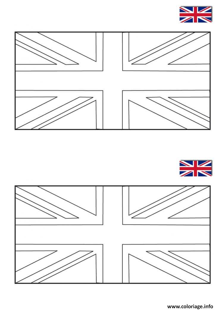 drapeau anglais a colorier imprimer