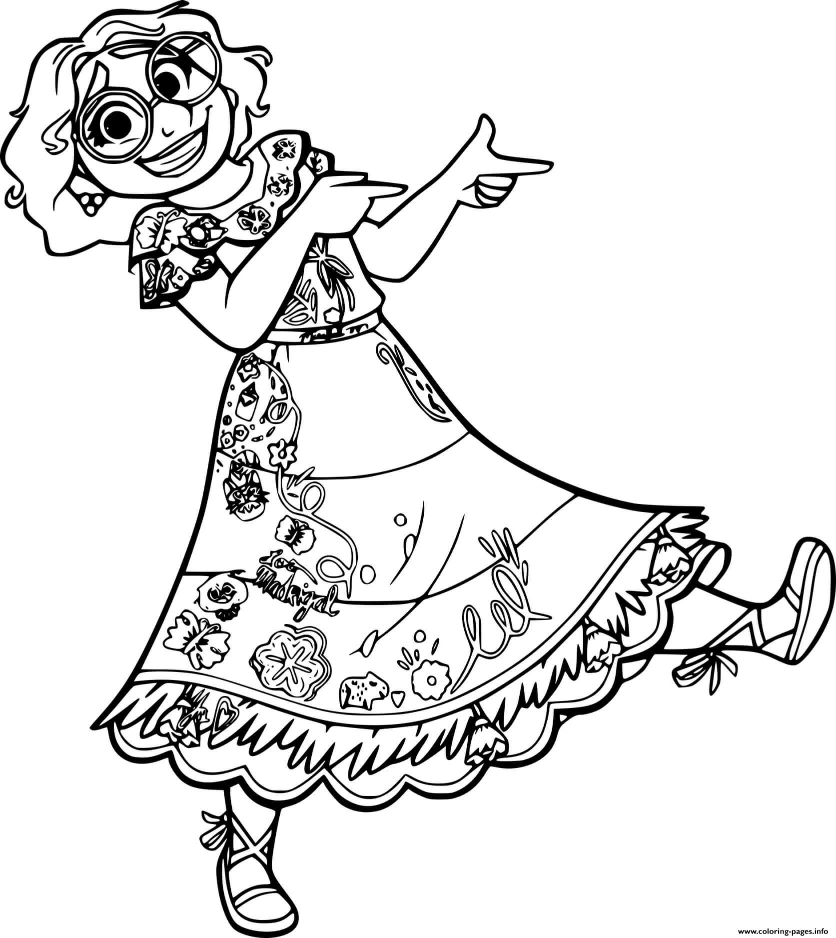 Encanto Happy Mirabel Madrigal Coloring page Printable