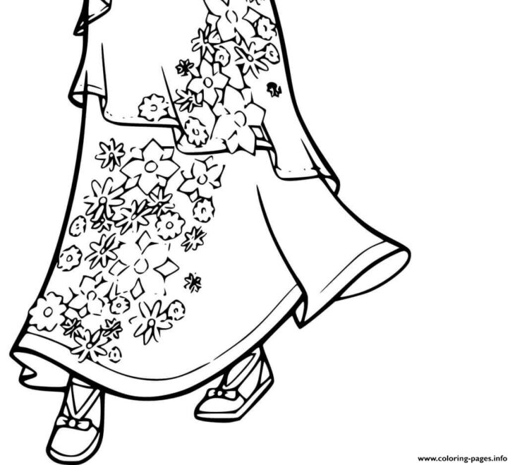 Coloring Pages Encanto Isabela Printable Isabela Encanto Coloring Pages