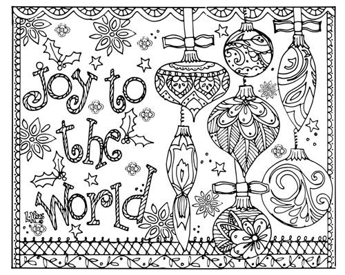 joy to the world coloring page