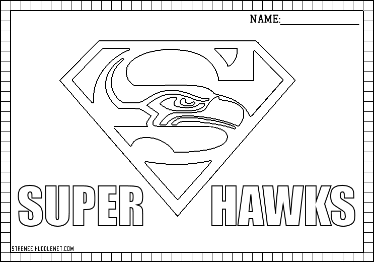 seahawks logo coloring page