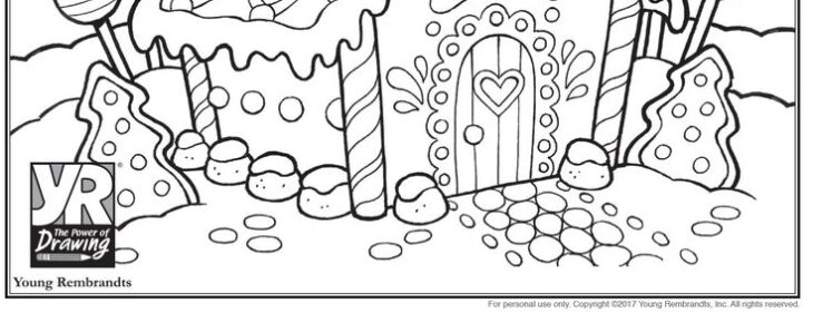 Gingerbread House Coloring Pages Printable Gingerbread House Coloring Pages For Kids