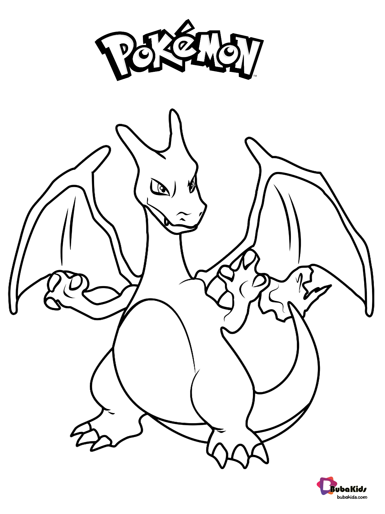 pokemon coloring page charizard