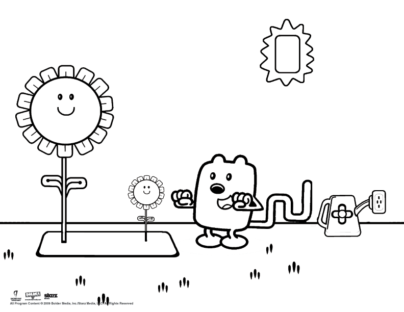 wow wow wubbzy coloring pages